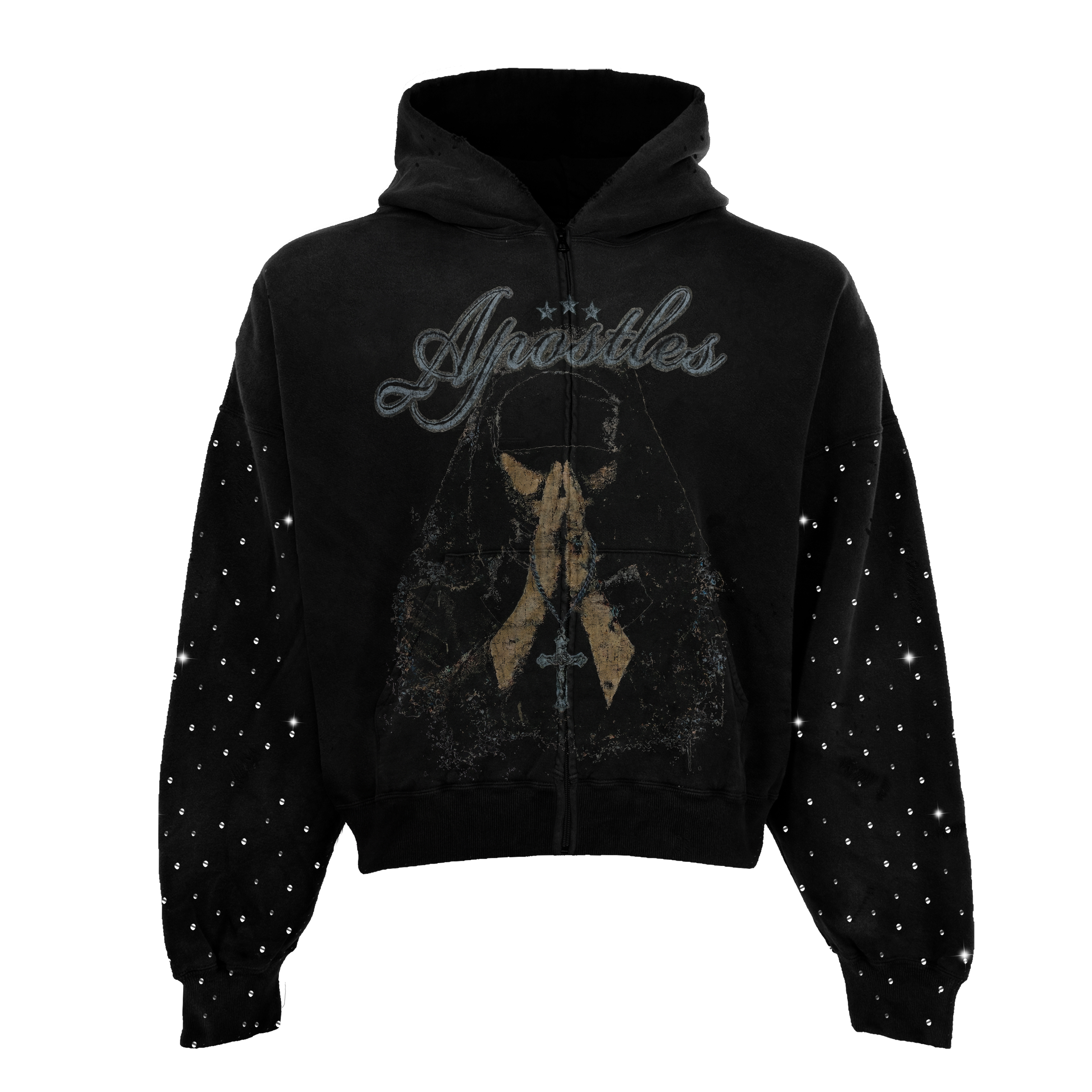 Devotion Rhinestone Zip Up
