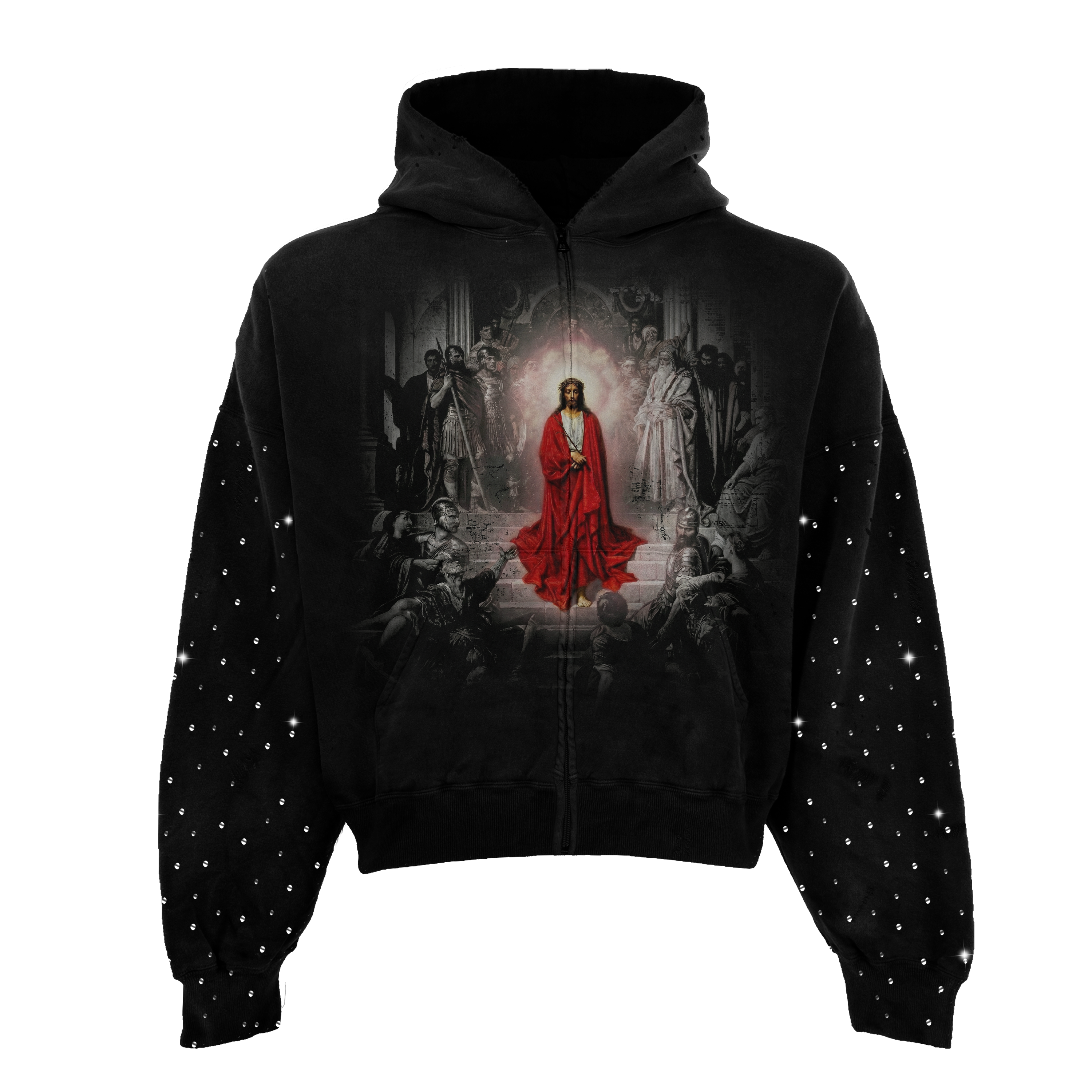 King Of Kings Rhinestone Zip Up