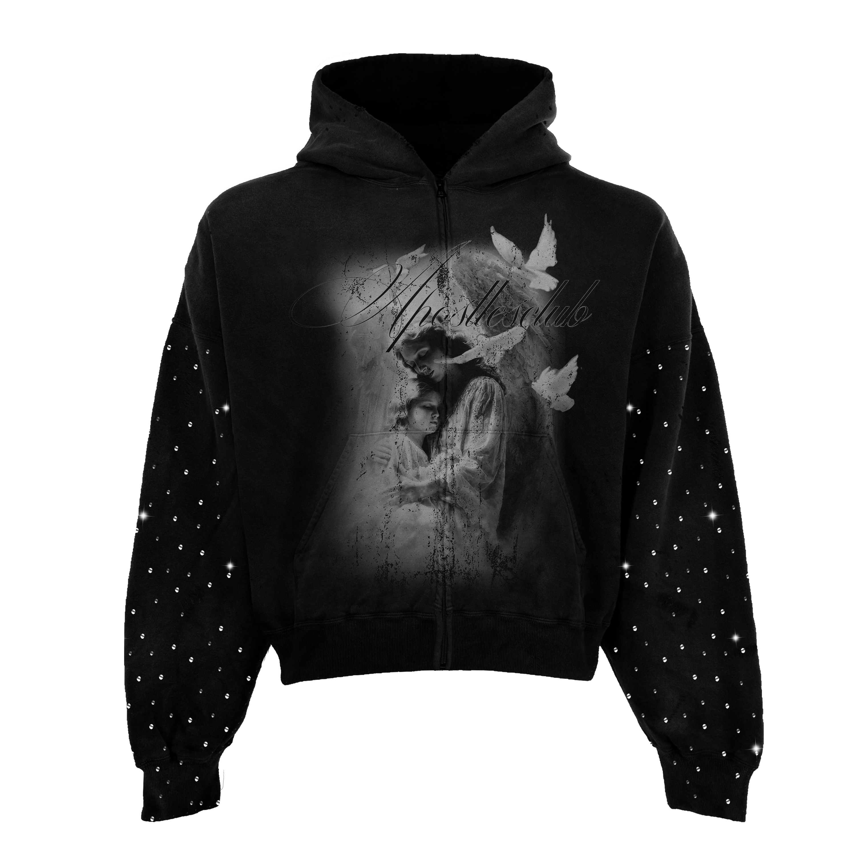 Guardian Rhinestone Zip Up