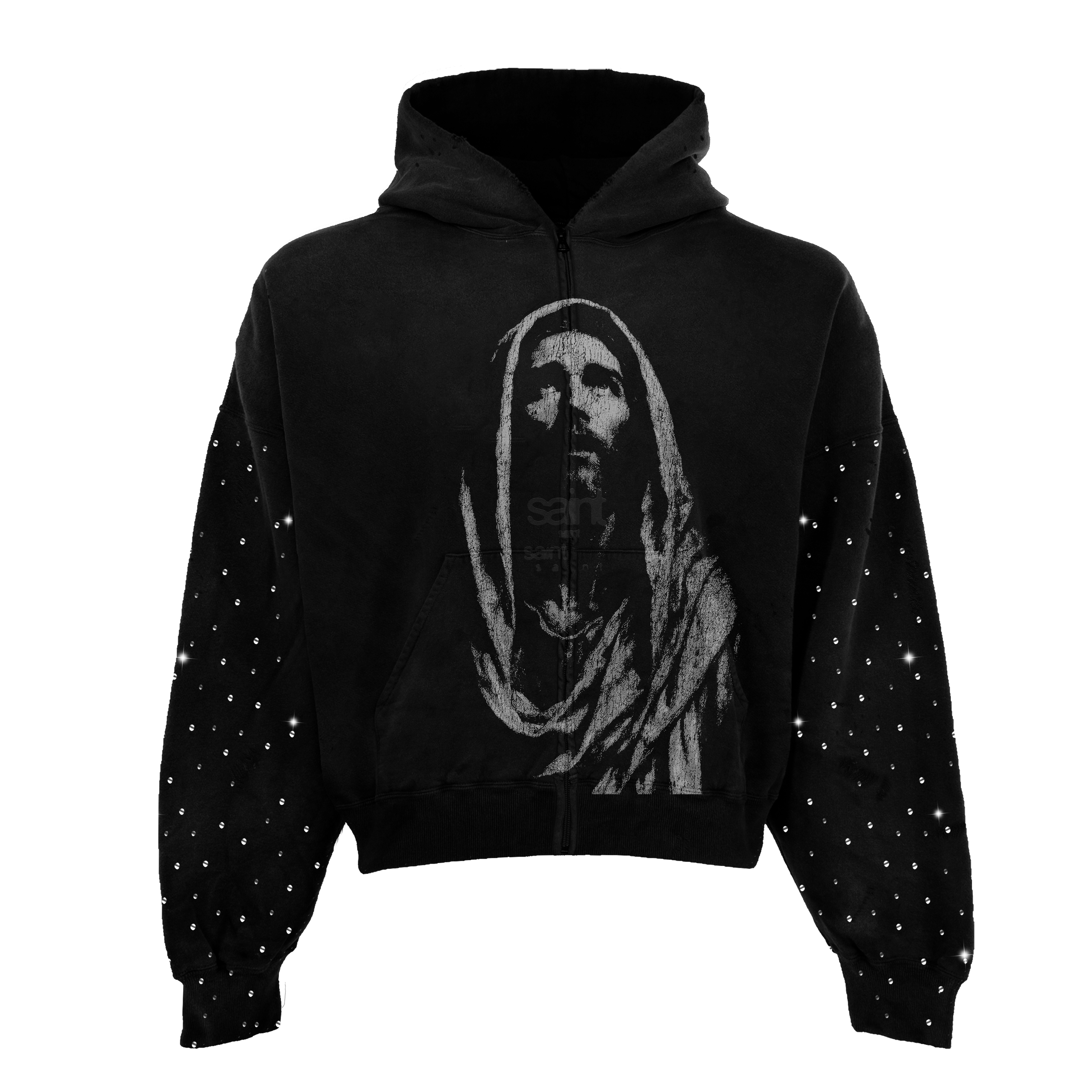 Anointed Rhinestone Zip Up
